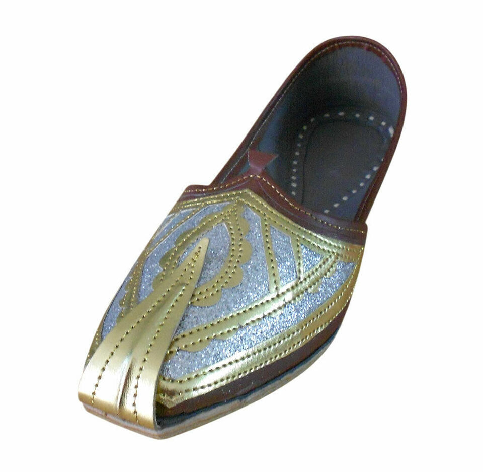 By Kalra Creations Men Shoes Traditional Jutties Indian Handmade Genuine Leather Mojaries Khussa Flip-Flops Flat US 8/9