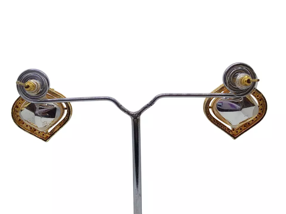 Bollywood Women Earrings Kundan Polki Indian Gold Plated Valentine's Day Gift By Kalra Creations