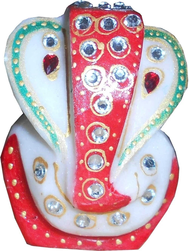Home Decor Indian Handmade Lord Ganesha Marble Statue Sculpture White