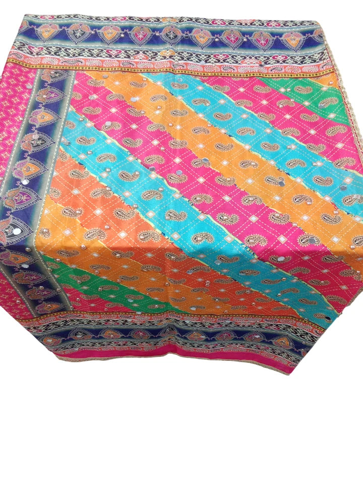 Wedding Dupatta for Women Pakistani Multicolor Bridal Silk