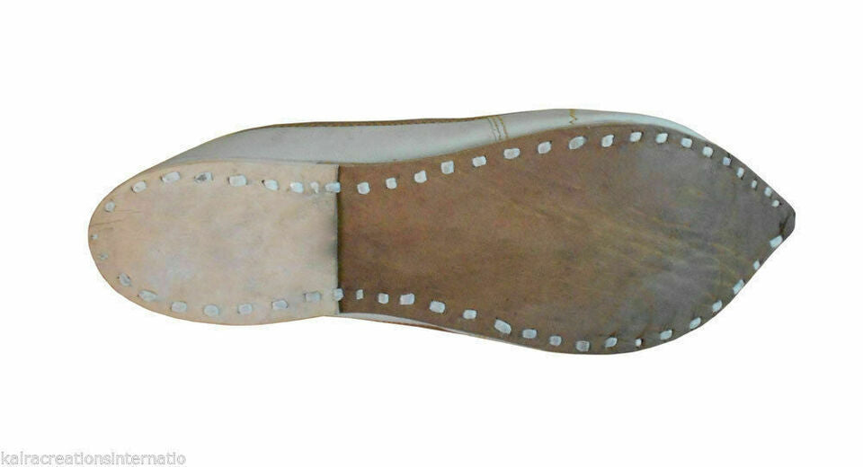 By Kalra Creations Men Shoes Handmade Leather Mojaries Indian Casual Loafers & Slip Ons Jutties Flip-Flops Flat US 9