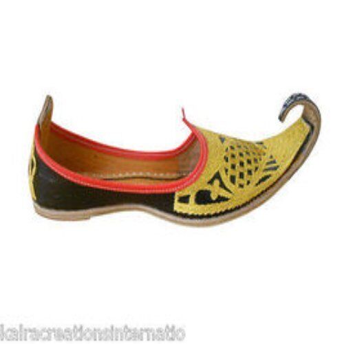 By Kalra Creations Men Shoes Vintage Aladdin Khussa Mojaries Indian Loafers & Slip Ons Flip-Flops Flat US 8.5-13