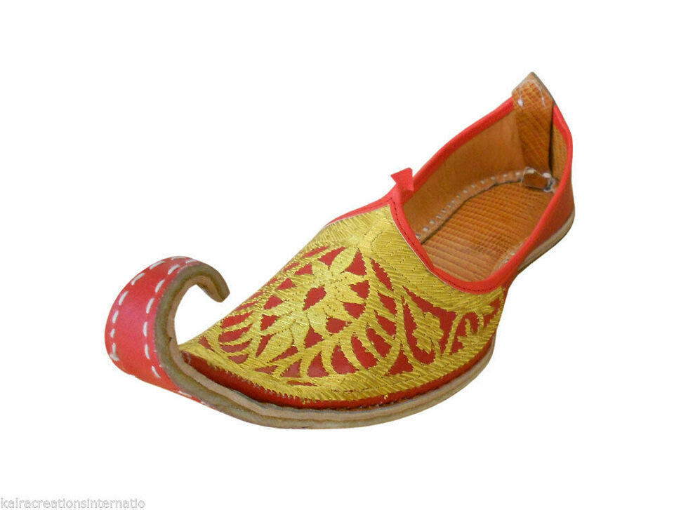 Men Shoes Vintage Aladdin Khussa Mojaries Indian Loafers & Slip Ons Flip-Flops Flat US 8.5-13