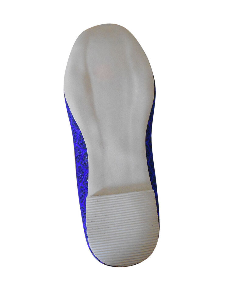 By Kalra Creations Men Shoes Wedding Jutties Blue Khussa Indian Mojaries Loafers & Slip Ons Flip-Flops Flat US 6-12