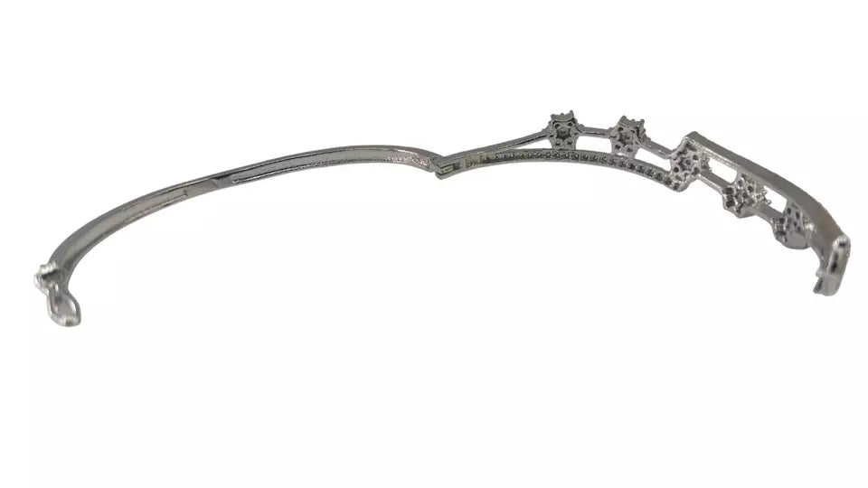 Women Bracelet Silver Oxidise Indian Jewelery Stone Kada Bracelet AD By Kalra Creations