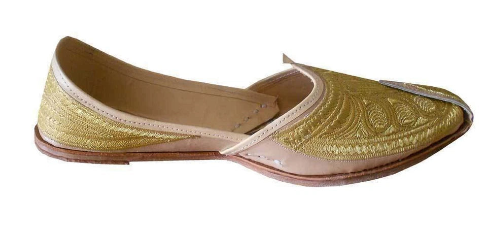 By Kalra Creations Men Shoes Indian Handmade Punjabi Khussa Loafers Leather Mojaries US 8.5/9.5