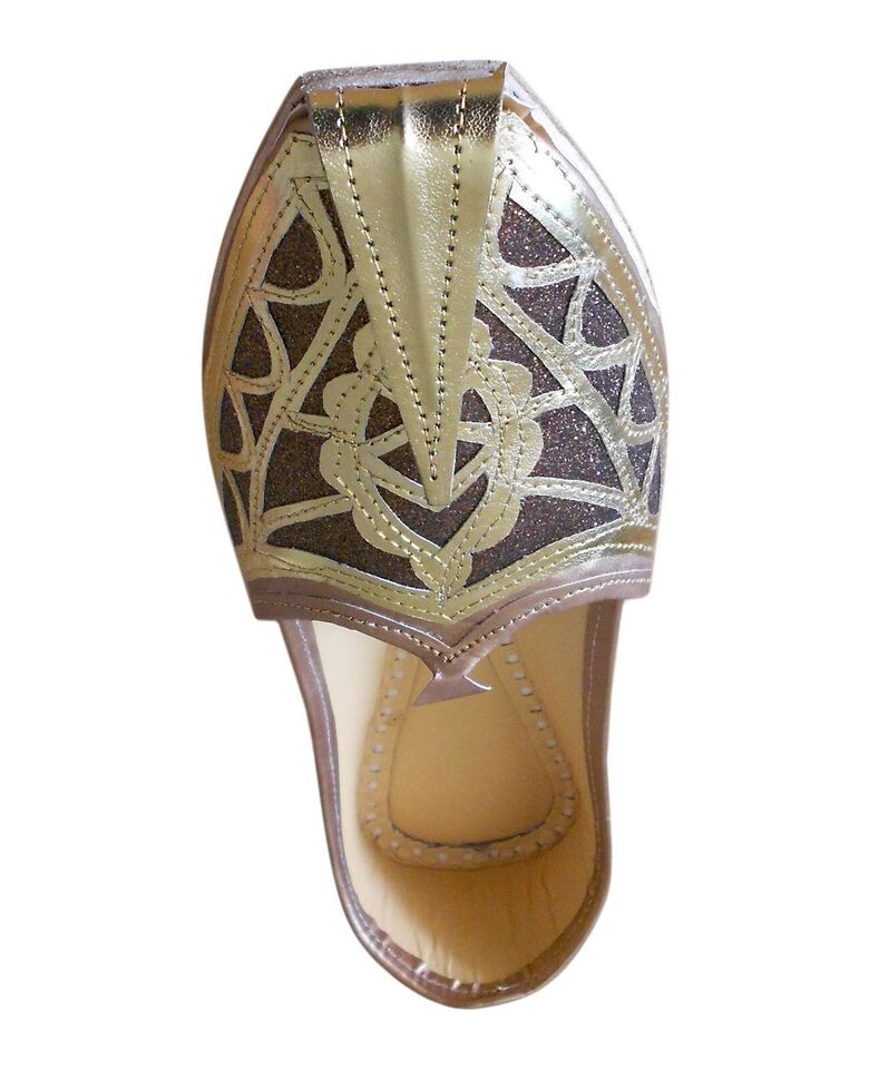 By Kalra Creations Men Shoes Traditional Handmade Leather Mojaries Punjabi Jutties Khussa Flip-Flops Flat US 7-9