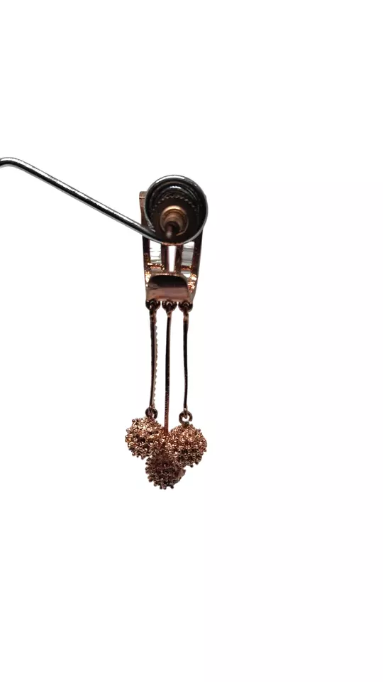 Indian Jewelry Rose Gold Women Bollywood Style Bridal CZ Earring AD Earrings By Kalra Creations
