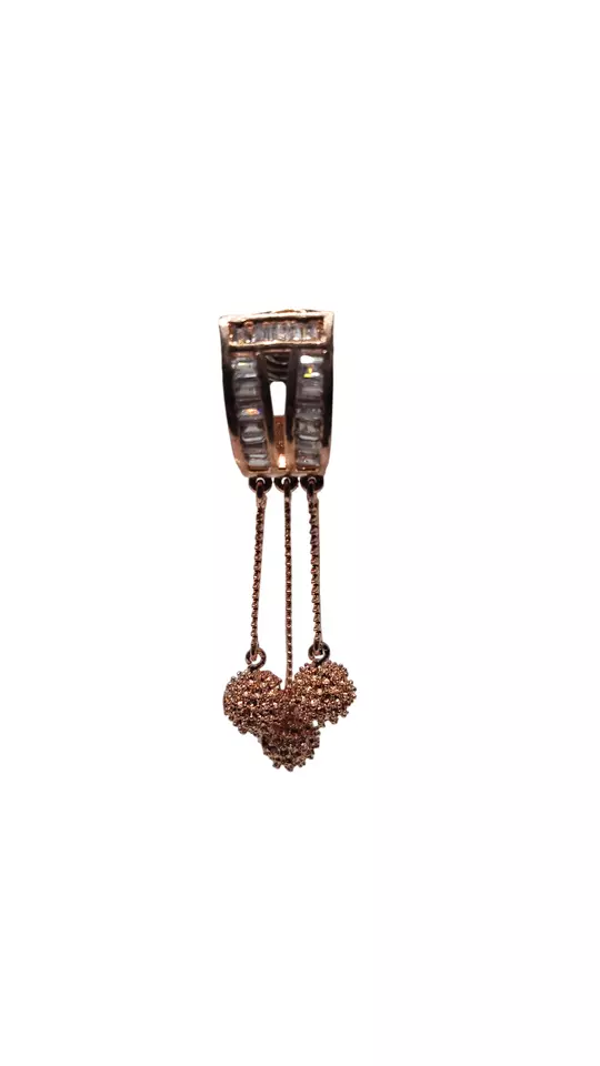 Indian Jewelry Rose Gold Women Bollywood Style Bridal CZ Earring AD Earrings By Kalra Creations