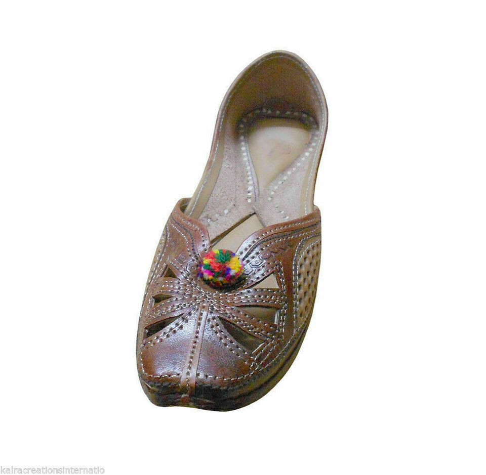 By Kalra Creations Women Shoes Indian Handmade Mojaries Cherry Ballerinas Jutties Flip-Flops Flat US 5.5-8.5
