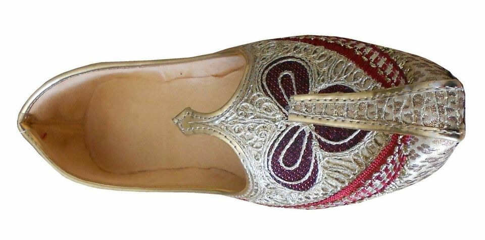 By Kalra Creations Men Shoes Indian Handmade Mojaries Sherwani Jutties Groom Khussa Loafers & Slip Ons Flip-Flops Flat US 6-12