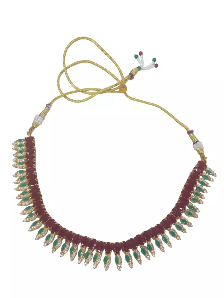 Women Necklace Jewelry Earrings Indian Bollywood Bridal AD Set Gold Plated By Kalra Creations