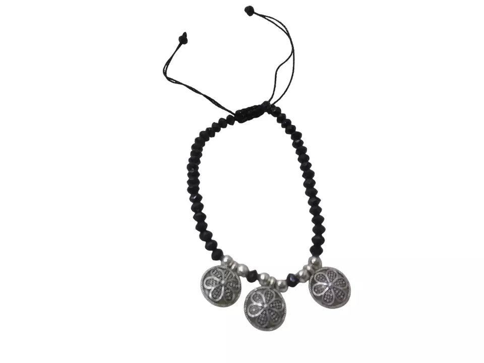 Women Handmade Bracelet Girls Bracelet Beads Evil Eye Adjustable Threads By Kalra Creations