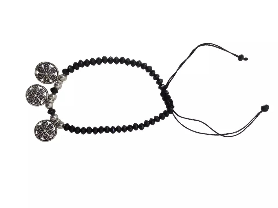 Women Handmade Bracelet Girls Bracelet Beads Evil Eye Adjustable Threads By Kalra Creations