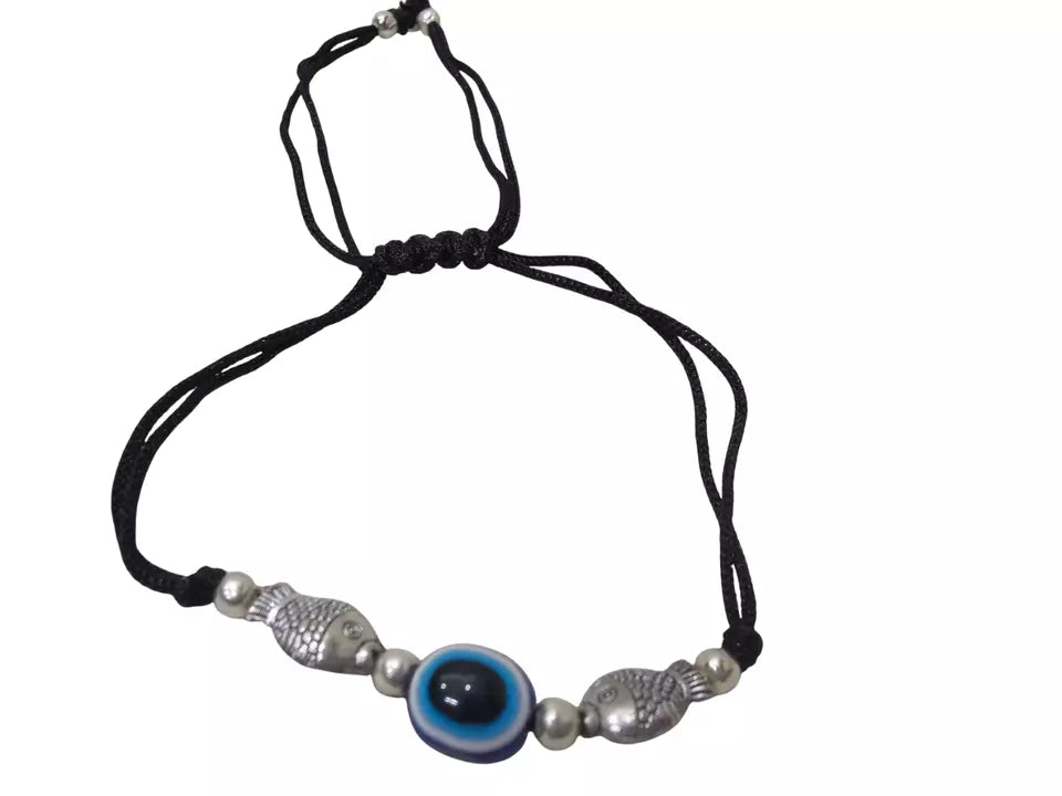 Women Handmade Bracelet Girls Bracelet Beads Evil Eye Adjustable Threads By Kalra Creations