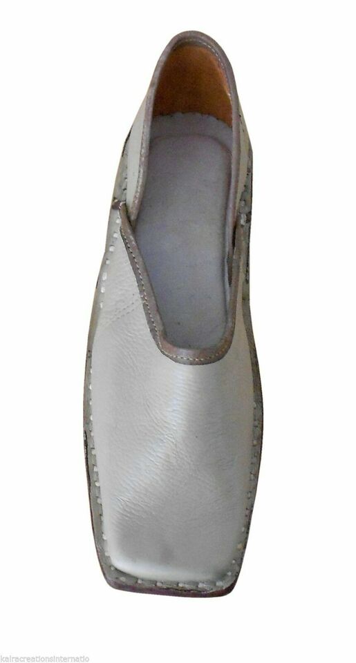 Men Shoes Indian Handmade Casual Jutties Leather Tan Color Loafers Mojaries Flip-Flops Flat US 8/9
