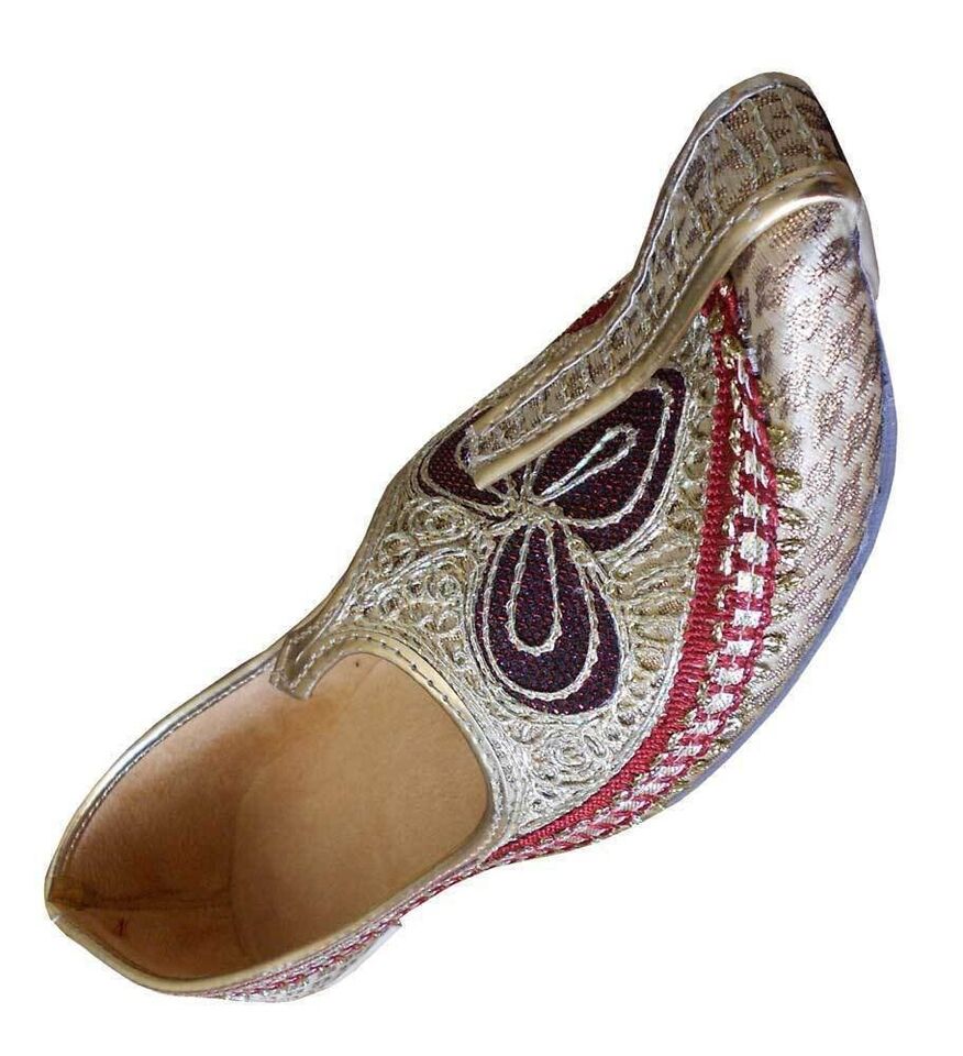 By Kalra Creations Men Shoes Indian Handmade Mojaries Sherwani Jutties Groom Khussa Loafers & Slip Ons Flip-Flops Flat US 6-12