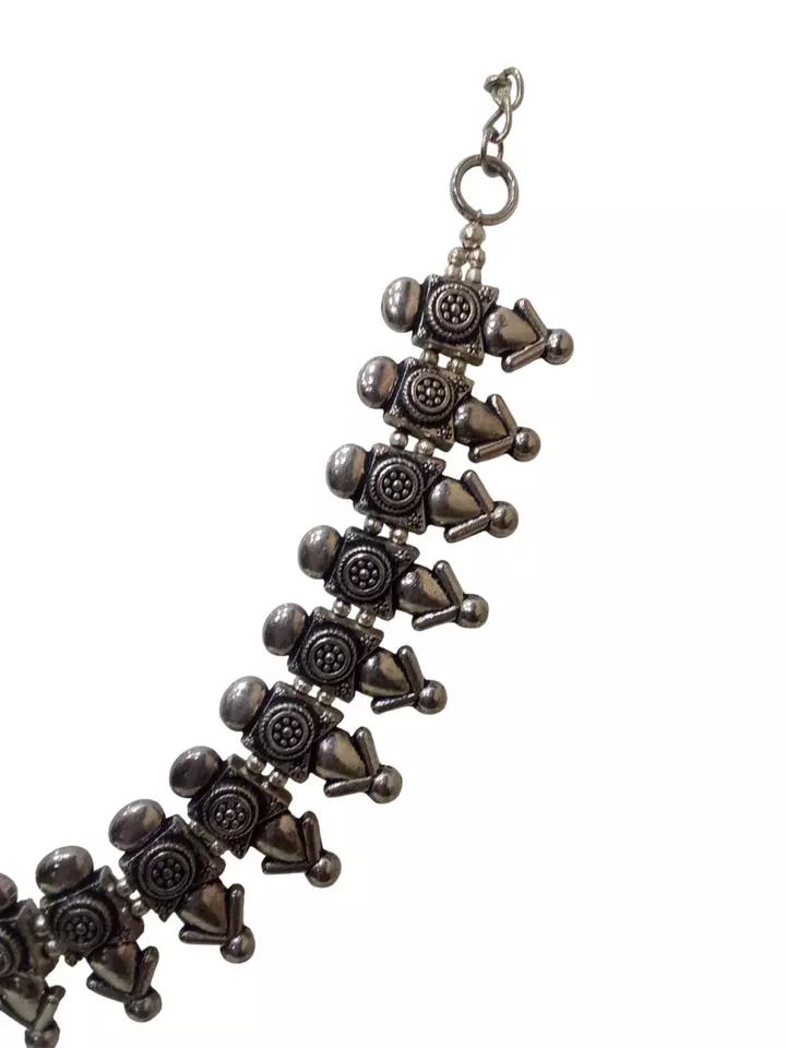 Women Oxidised German Silver Necklace Brass for Women and Girl's By Kalra Creations