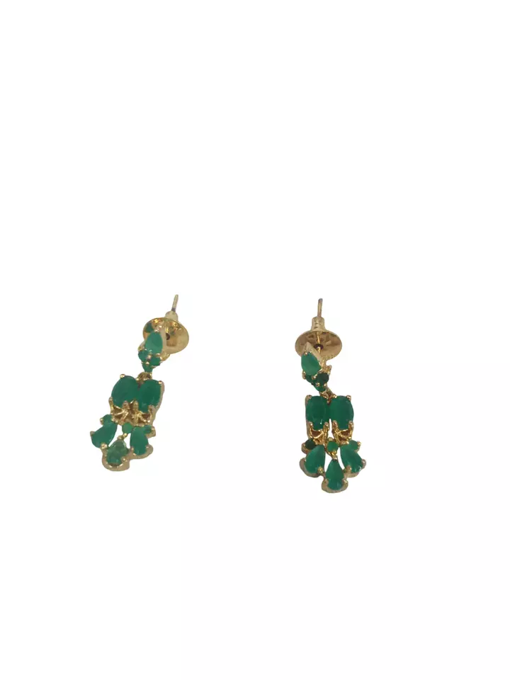 Women Necklace Jewelry Earrings Indian Bollywood Bridal AD Set Gold Plated By Kalra Creations