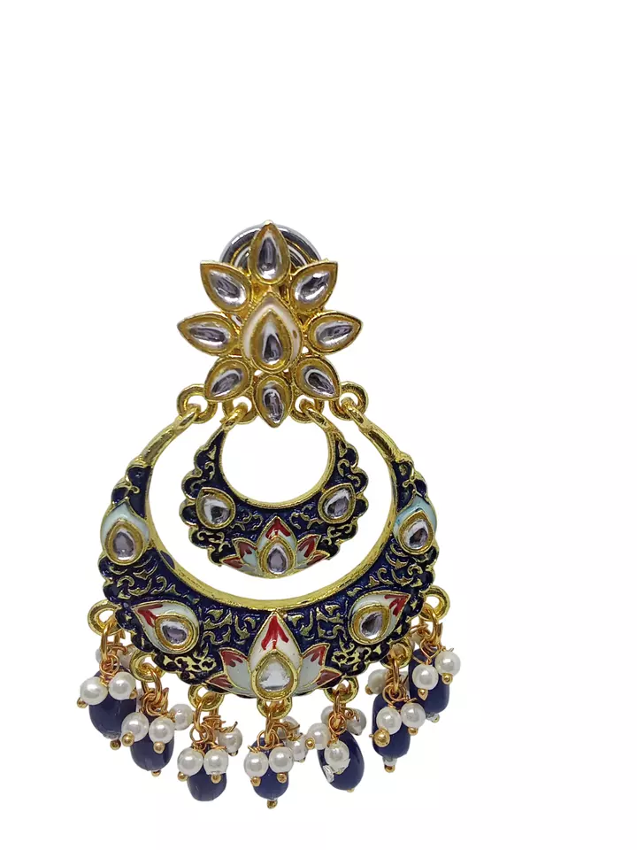 Women Earrings Indian Bollywood Rose Gold Plated Valentine's Day Gift By Kalra Creations