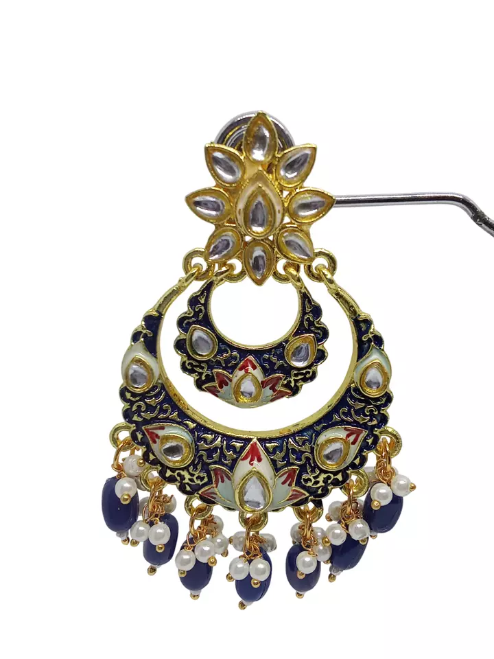 Women Earrings Indian Bollywood Rose Gold Plated Valentine's Day Gift By Kalra Creations