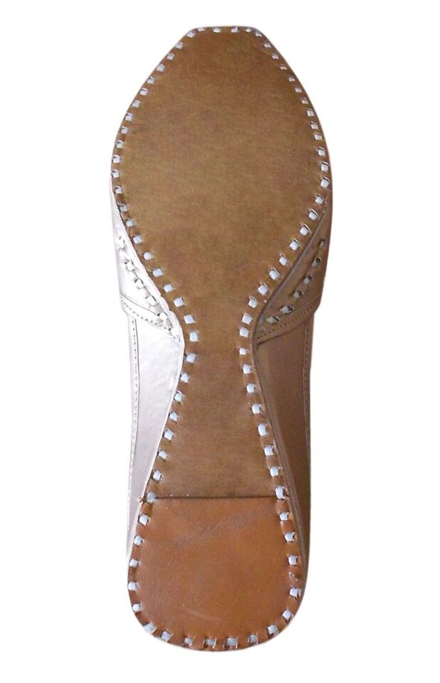 Men Shoes Traditional Handmade Leather Mojaries Punjabi Jutties Khussa Flip-Flops Flat US 7-9