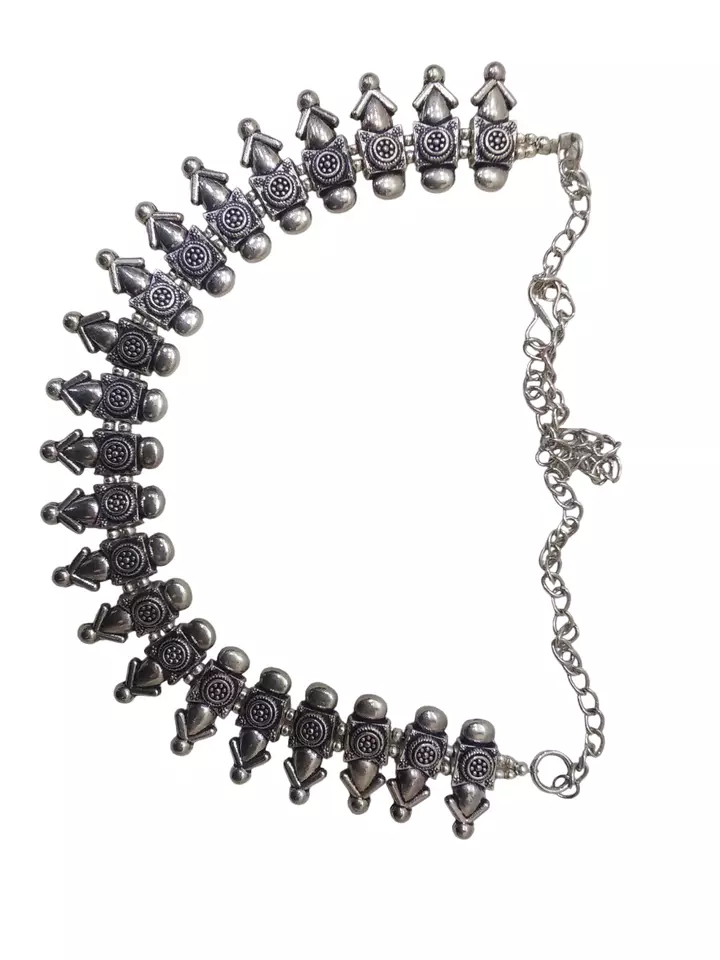 Women Oxidised German Silver Necklace Brass for Women and Girl's By Kalra Creations