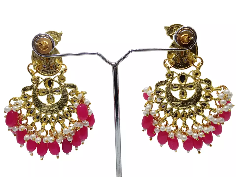 Women Earrings Indian Bollywood Gold Plated Valentine's Day Gift By Kalra Creations