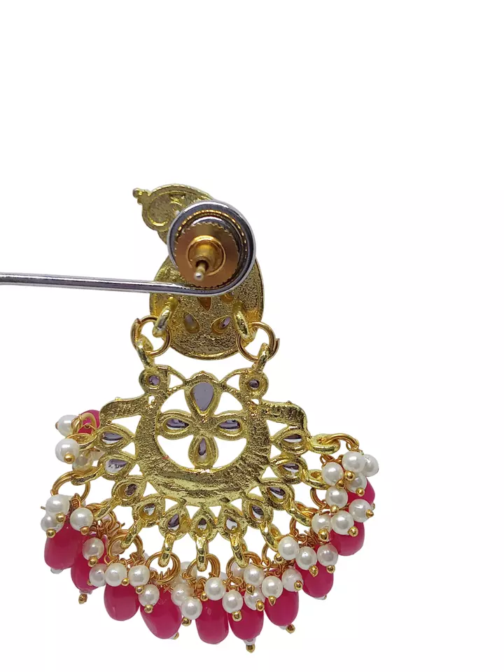 Women Earrings Indian Bollywood Gold Plated Valentine's Day Gift By Kalra Creations