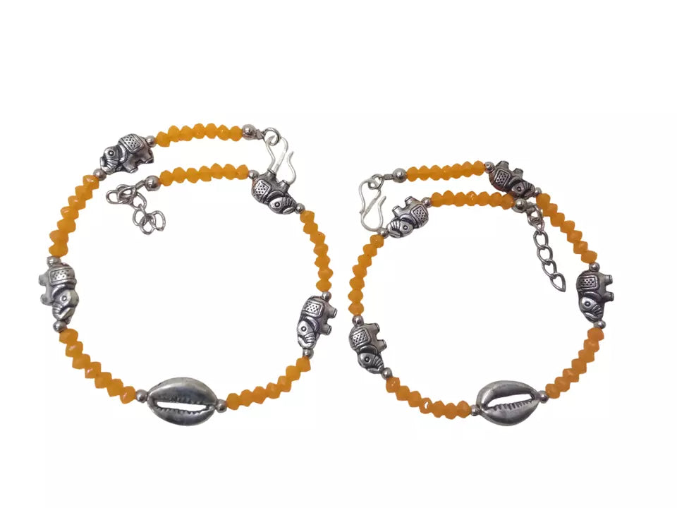 Indian Women Brass Oxidised Girls Payal Pajeb Fashion Anklets Traditional By Kalra Creations