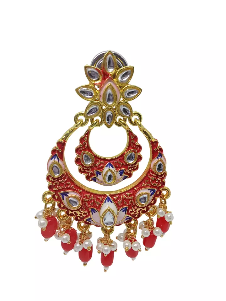 Women Earrings Indian Bollywood Gold Plated Valentine's Day Gift By Kalra Creations