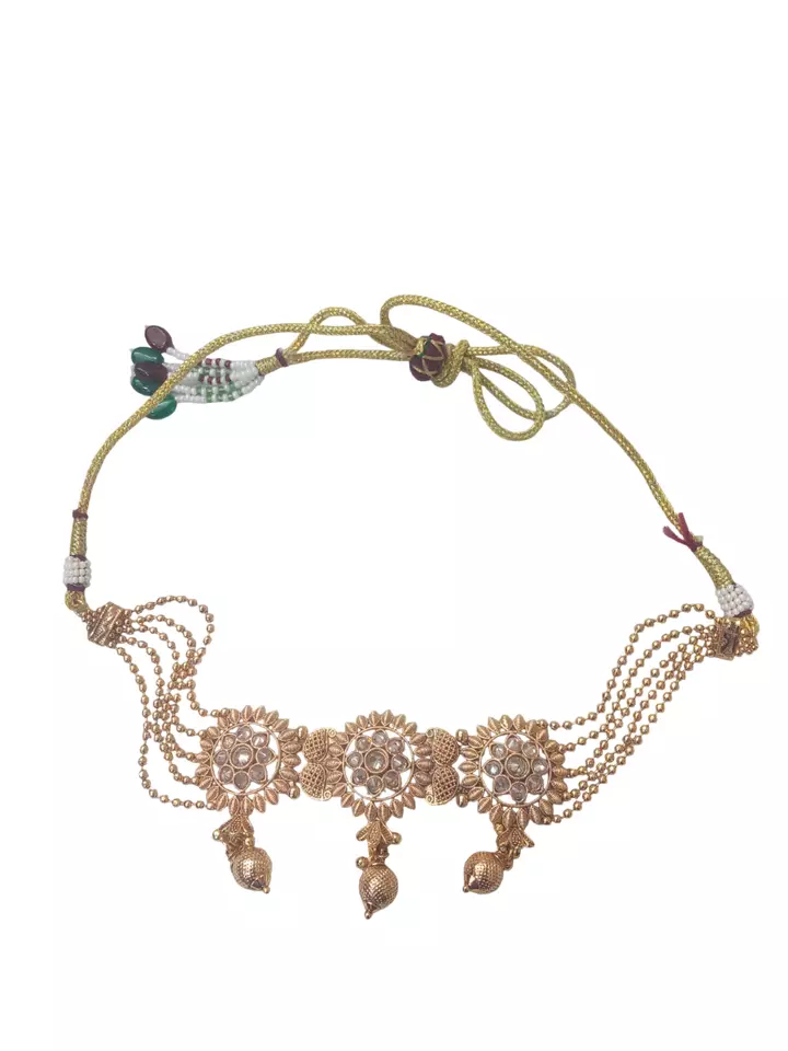 Gold Plated Women Wedding Jewellery Necklace Set Stylish Choker Girls Pendant By Kalra Creations