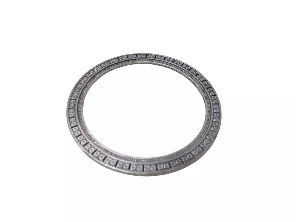 Women Brass Silver Oxidised Bracelet Bangles Brass Rajasthani 5 Pcs Size 2.4 By Kalra Creations