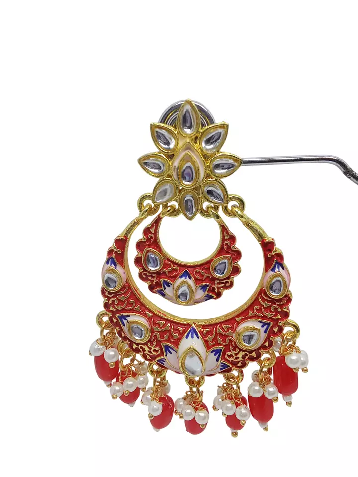 Women Earrings Indian Bollywood Gold Plated Valentine's Day Gift By Kalra Creations