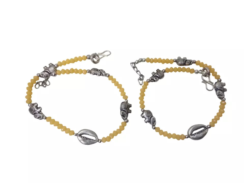 Women Brass Oxidised Girls Payal Pajeb Fashion Anklets Indian Traditional By Kalra Creations