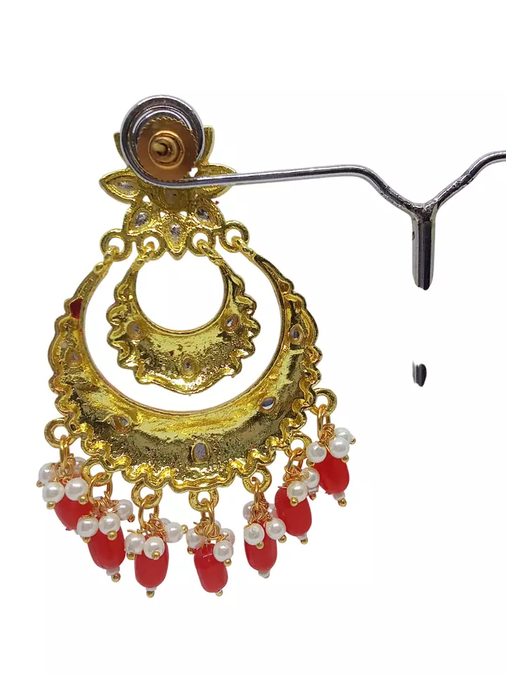 Women Earrings Indian Bollywood Gold Plated Valentine's Day Gift By Kalra Creations