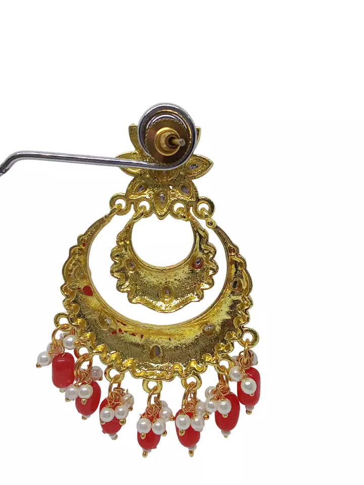 Women Earrings Indian Bollywood Gold Plated Valentine's Day Gift By Kalra Creations