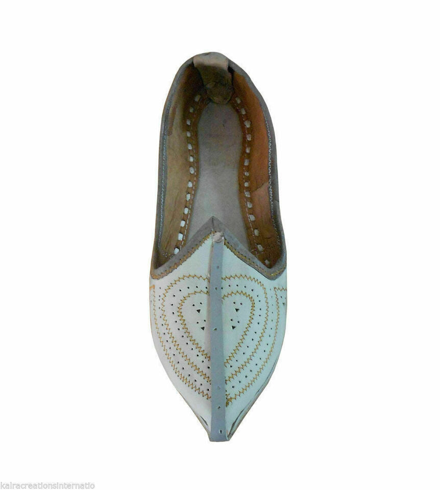 By Kalra Creations Men Shoes Handmade Leather Mojaries Indian Casual Loafers & Slip Ons Jutties Flip-Flops Flat US 9