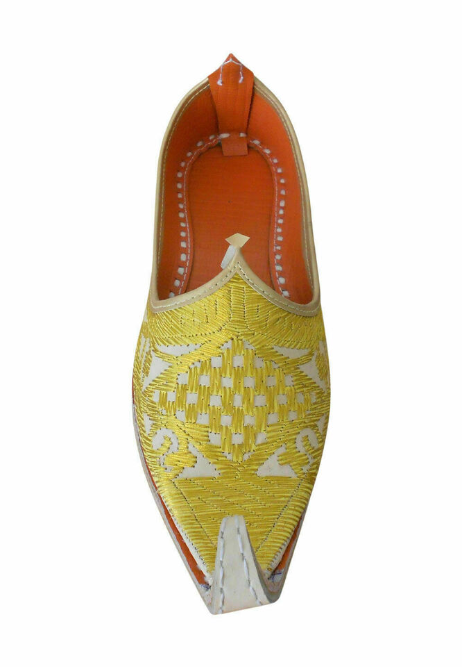 By Kalra Creations Men Shoes Indian Traditional Khussa Casual Leather Mojaries Handmade Oxfords Jutties Flip-Flop US 8.5