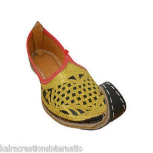 By Kalra Creations Men Shoes Vintage Aladdin Khussa Mojaries Indian Loafers & Slip Ons Flip-Flops Flat US 8.5-13