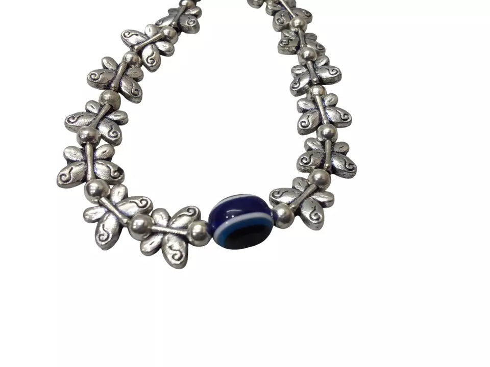 Womens Evil Eye Bracelet Black Beads Evil Ey Bracelet Adjustable Thread By Kalra creations