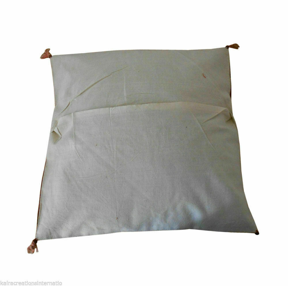 By Kalra Creations Cushion Covers 2 Pcs Indian Handmade Multicolor Sofa Pillow Covers Decor Art 16"