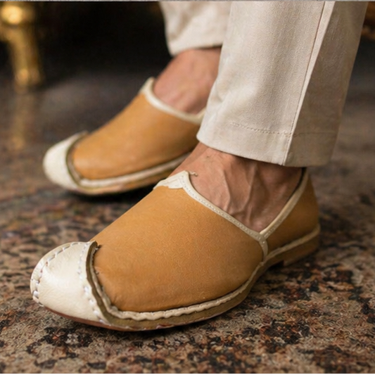 Handmade Aladdin Khussa Shoes Traditional Camel Mojari
