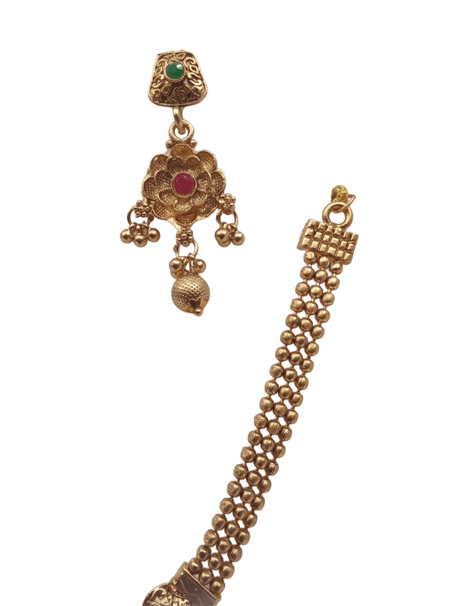 Women Polki Jewellery Necklace Set Stylish Gold Plated Wedding Girls Pendant