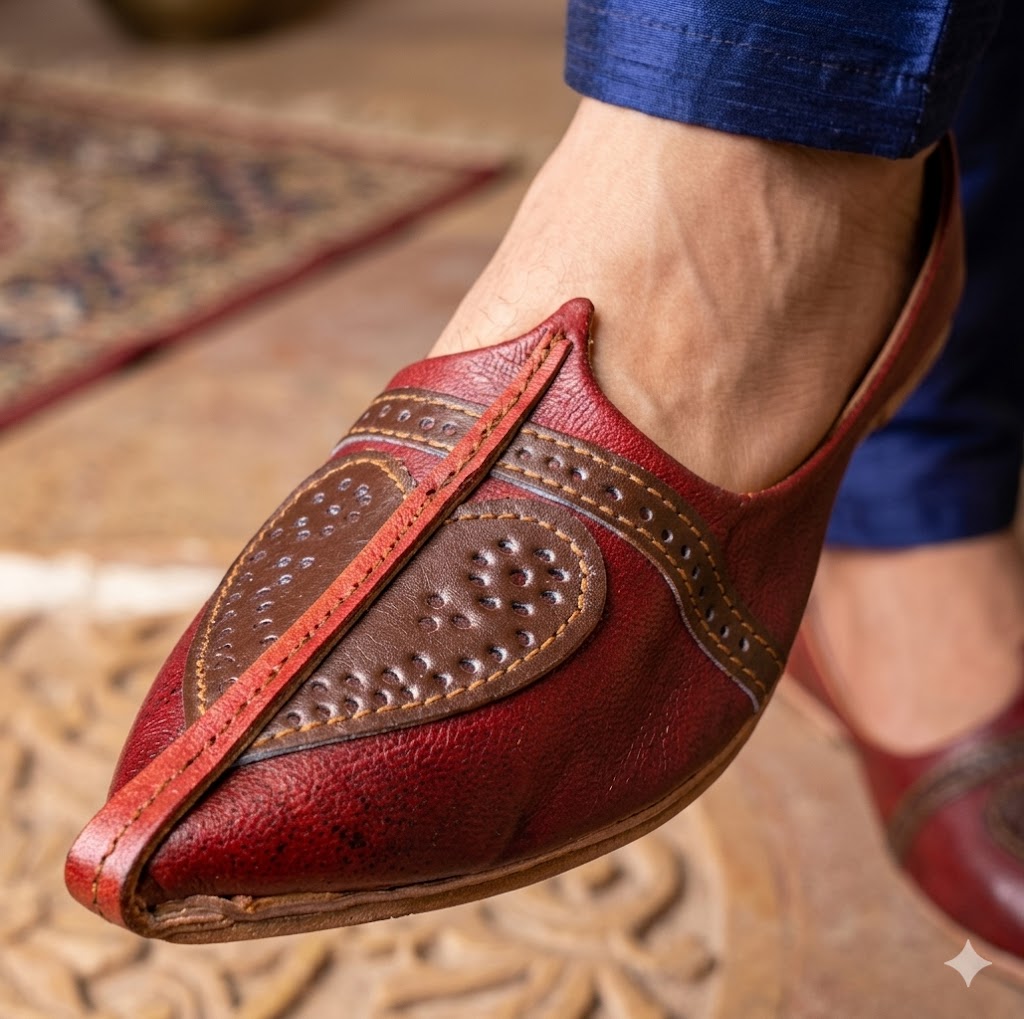 Handmade Camel Jutti Men Genuine Leather Mojari