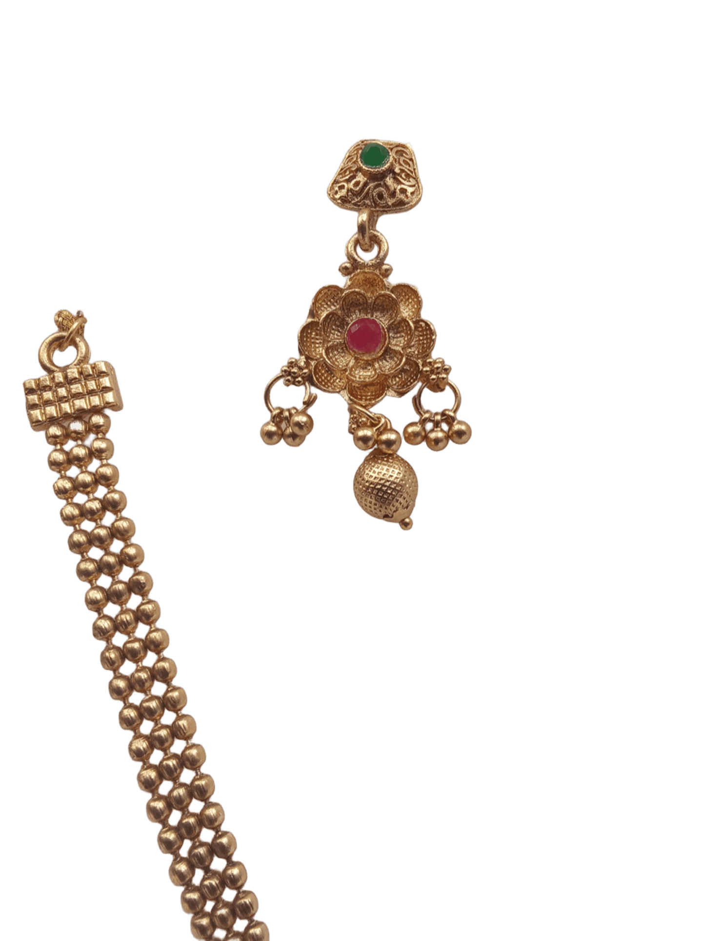 Women Polki Jewellery Necklace Set Stylish Gold Plated Wedding Girls Pendant