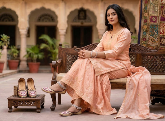 Traditional Indian Jutti for Women Multicolor Embroidery Mojari