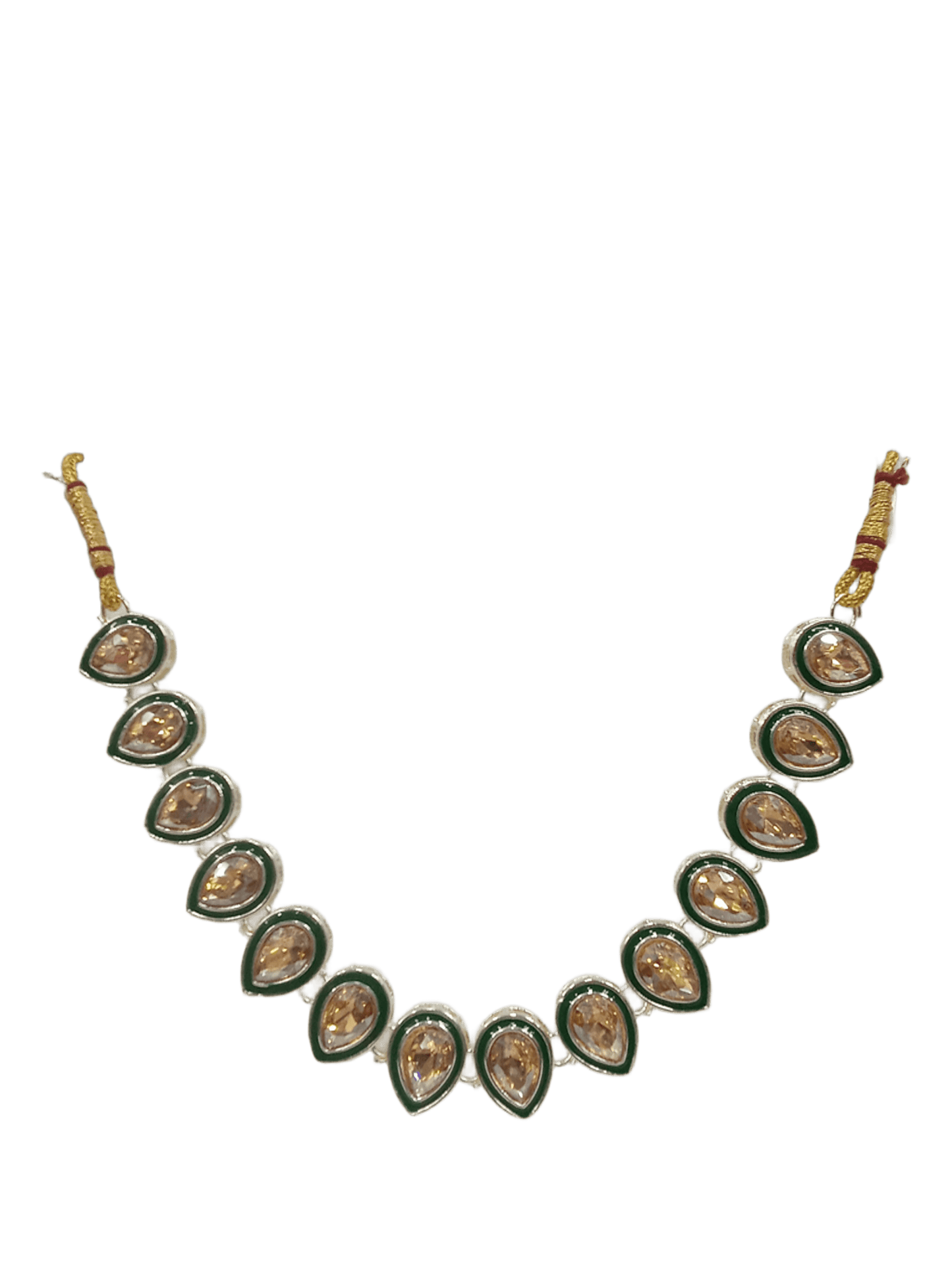 Women Kundan Jewellery Necklace Set Stylish Gold Plated Wedding Girls Pendant