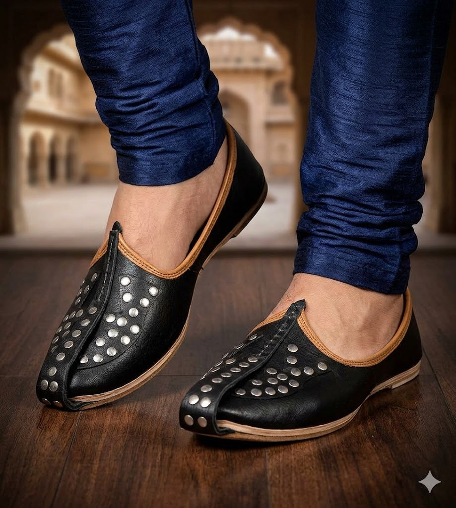 Handmade Aladdin Khussa Men Shoes Traditional Mojari