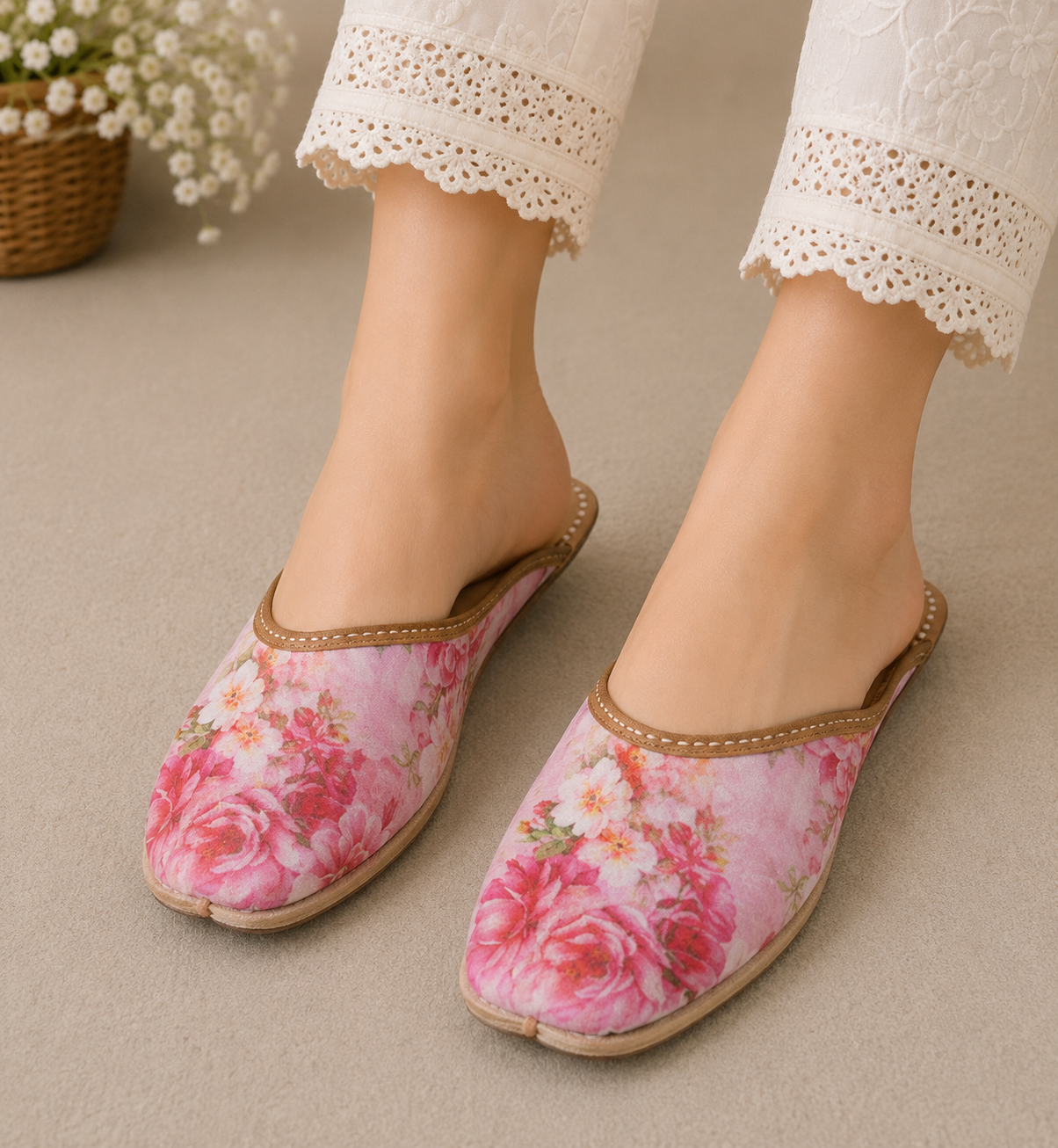 Women’s Wedding Clogs Embroidered Flats Jutti